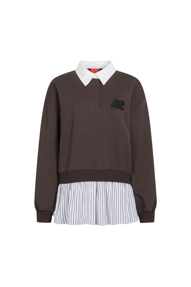 LUCKY CHOUETTE - 티셔츠 - Stripe Color Block Sweatshirt