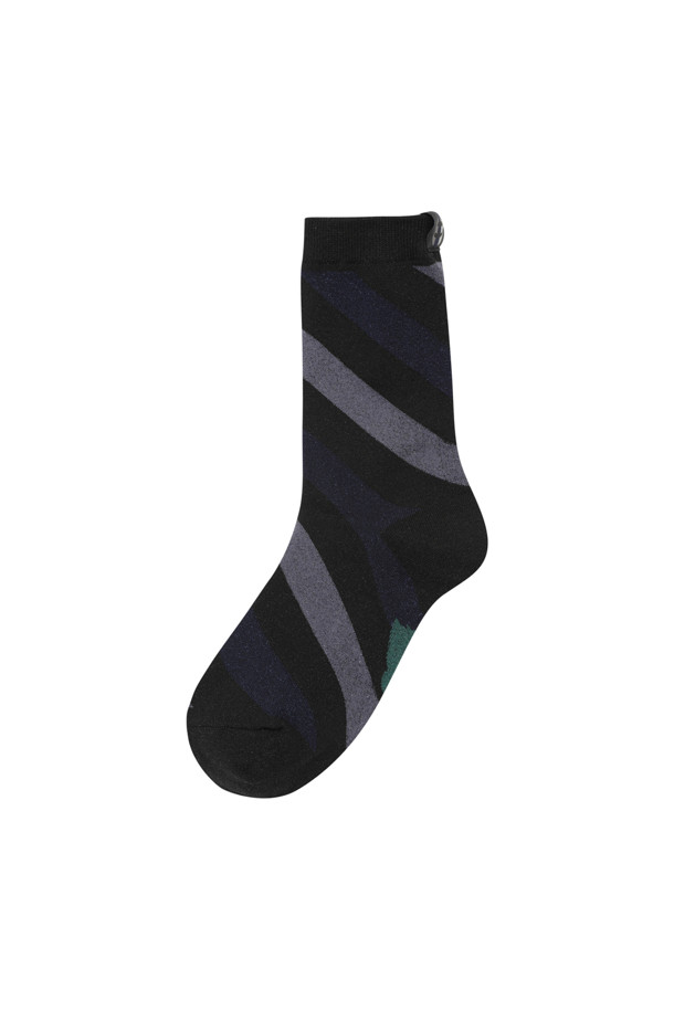 LUCKY CHOUETTE - 양말 - Diagonal line Stripe Metal Socks