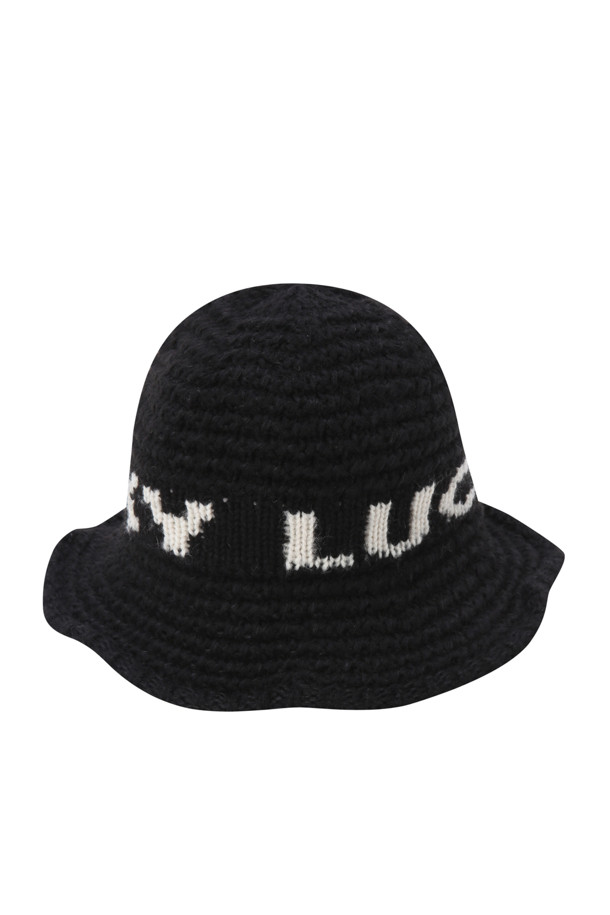 LUCKY CHOUETTE - 모자 - LUCKY Lettering Knit Hat