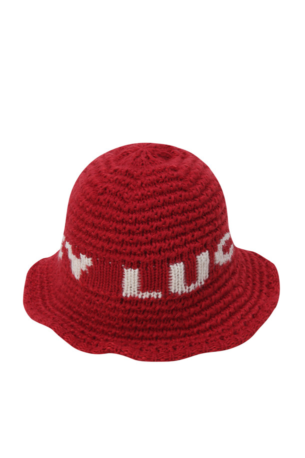 LUCKY CHOUETTE - 모자 - LUCKY Lettering Knit Hat