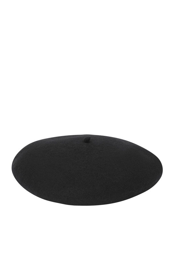 LUCKY CHOUETTE - 모자 - [셀럽착용] Leather Logo Wool Felt Beret