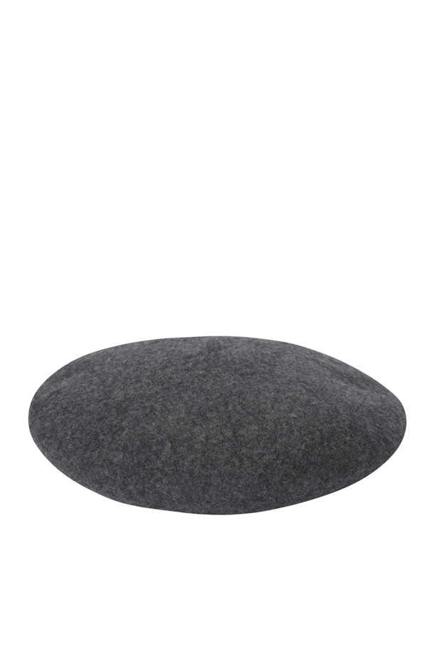 LUCKY CHOUETTE - 모자 - [셀럽착용] Leather Logo Wool Felt Beret