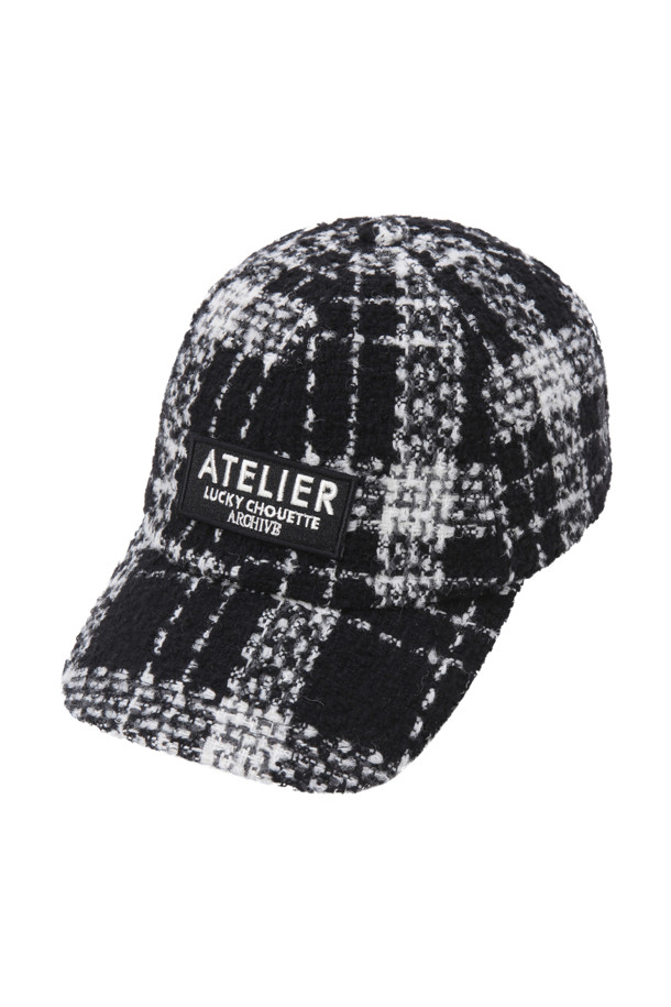 LUCKY CHOUETTE - 모자 - [Atelier] Emblem Tweed Ball Cap