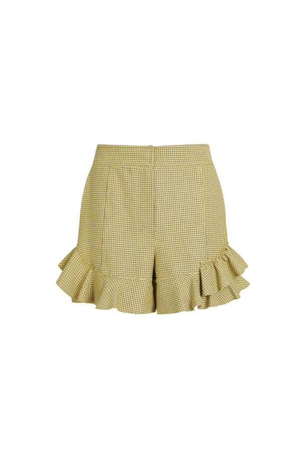 LUCKY CHOUETTE - 스커트/팬츠 - Checkered Frill Half Pants