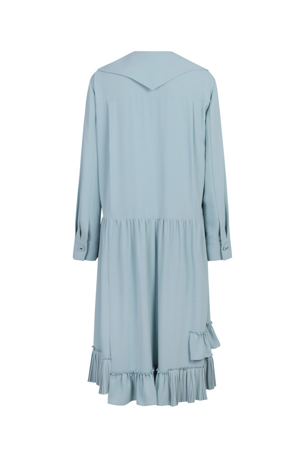 LUCKY CHOUETTE - 원피스 - Pleats Collar Long Dress