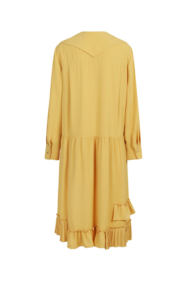 LUCKY CHOUETTE - 원피스 - Pleats Collar Long Dress