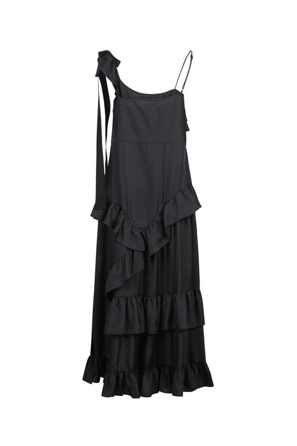 LUCKY CHOUETTE - 원피스 - [Atelier] Ribbon Decoration Frill Slip Long Dress