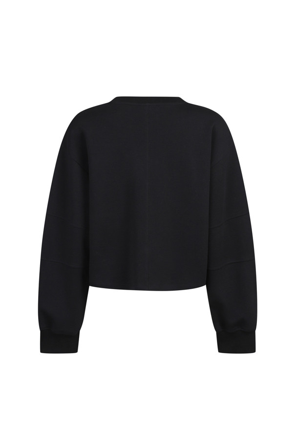 LUCKY CHOUETTE - 긴소매 티셔츠 - Sleeve Slit Crop Long Sleeve T-shirt