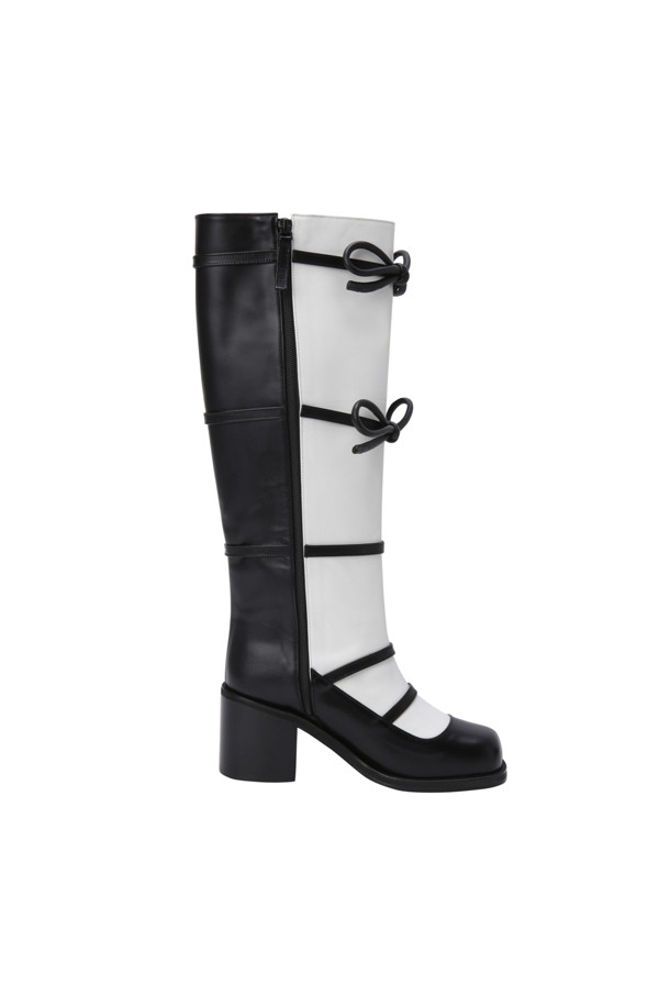 LUCKY CHOUETTE - 부츠/워커 - [Atelier] Ribbon Color Block Long Boots