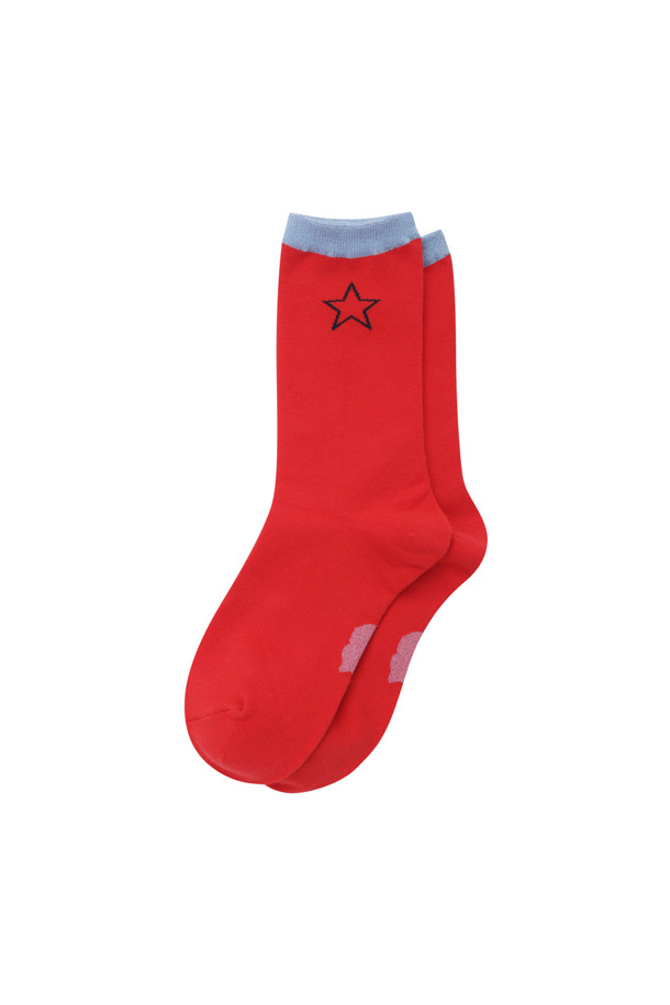 LUCKY CHOUETTE - 양말 - Star Logo Emblem Point Socks 