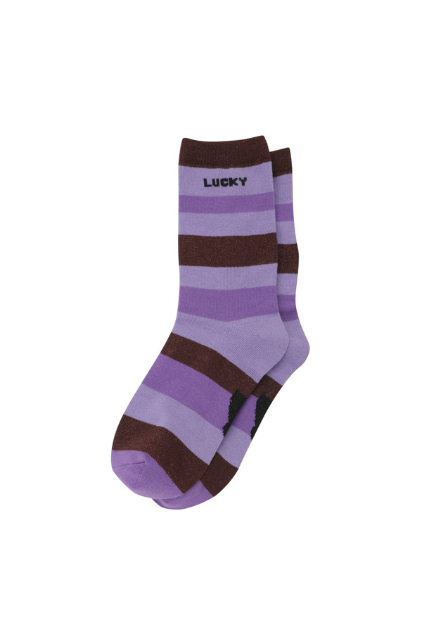 LUCKY CHOUETTE - 양말 - Two Tone Metal Stripe Socks