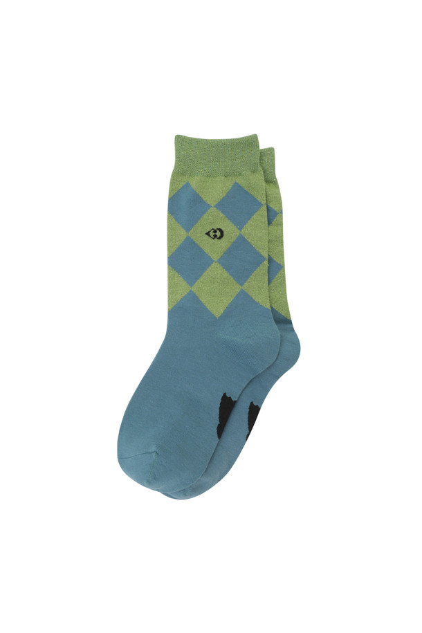 LUCKY CHOUETTE - 양말 - Argyle Metal Socks