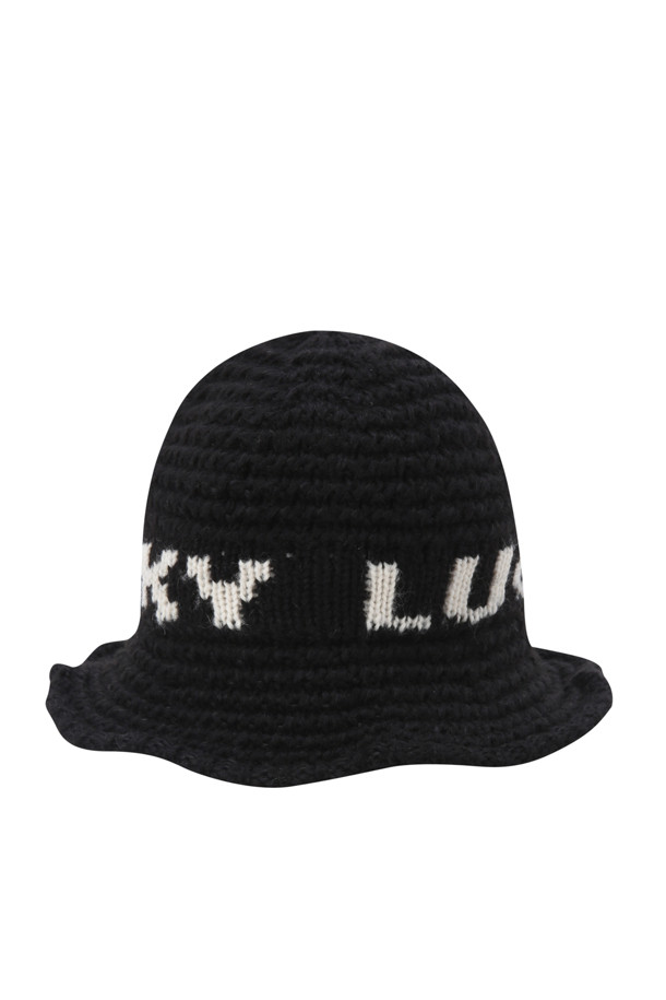 LUCKY CHOUETTE - 모자 - LUCKY Lettering Knit Hat