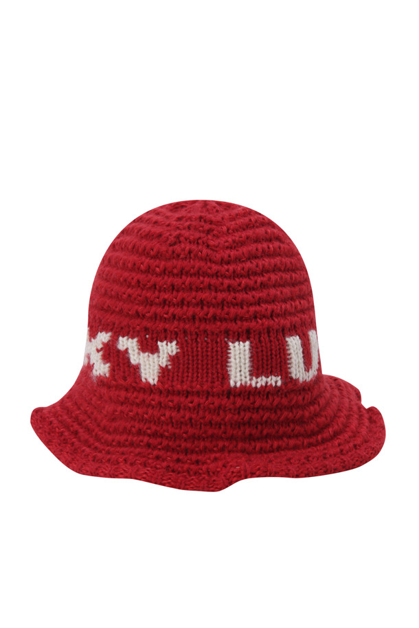 LUCKY CHOUETTE - 모자 - LUCKY Lettering Knit Hat