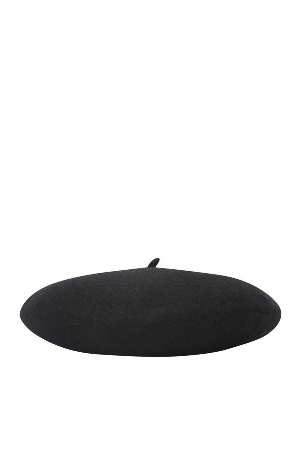 LUCKY CHOUETTE - 모자 - [셀럽착용] Leather Logo Wool Felt Beret