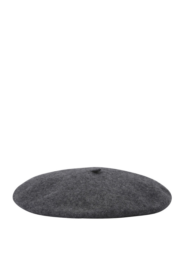 LUCKY CHOUETTE - 모자 - [셀럽착용] Leather Logo Wool Felt Beret