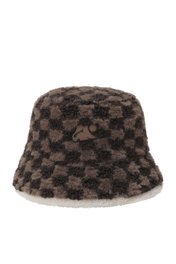 LUCKY CHOUETTE - 모자 - Leather Point Fur Bucket Hat