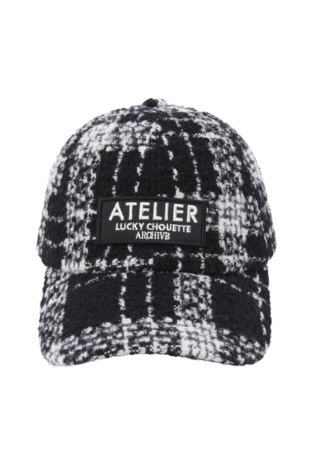 LUCKY CHOUETTE - 모자 - [Atelier] Emblem Tweed Ball Cap