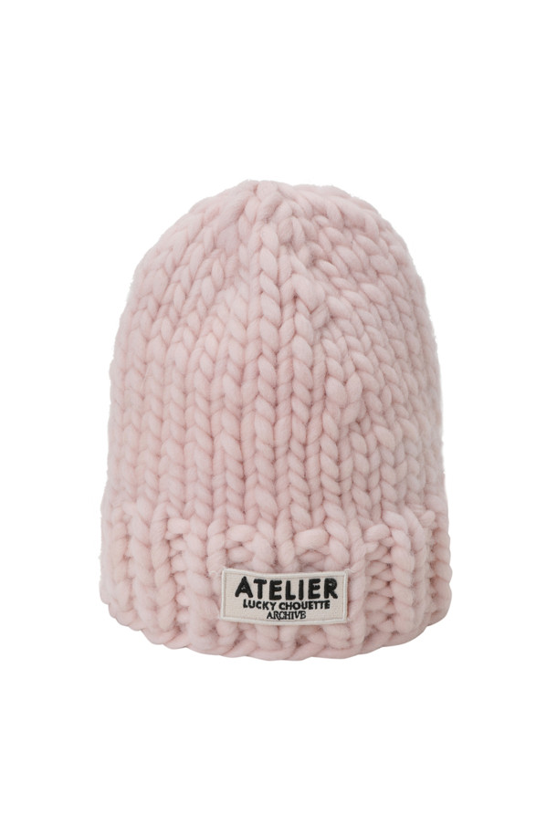 LUCKY CHOUETTE - 모자 - [Atelier] Emblem Point Knit Beanie 