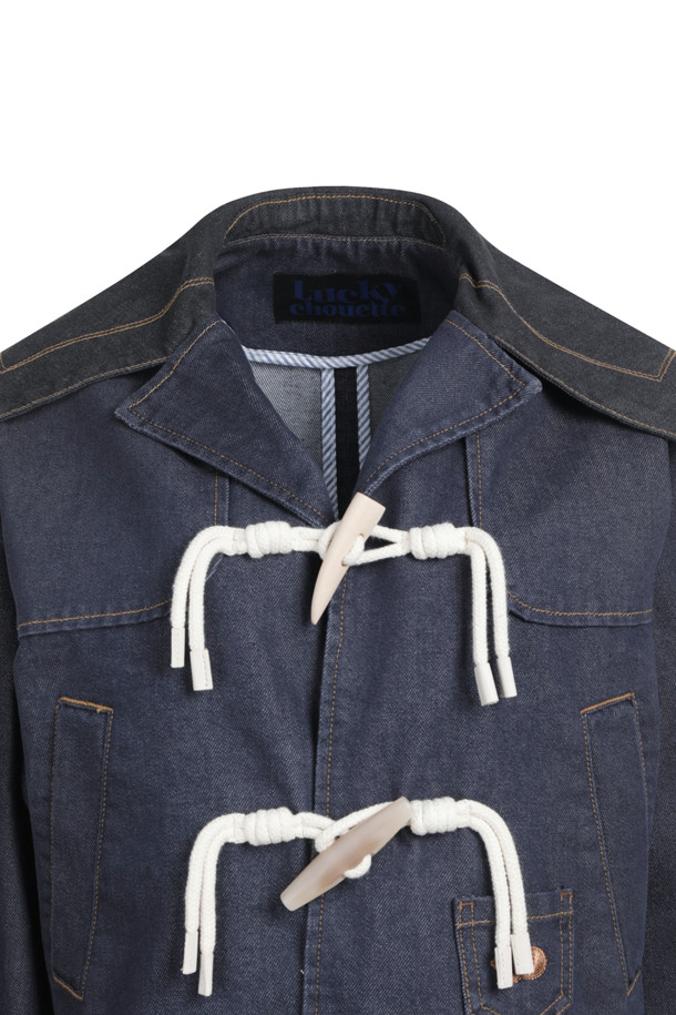 LUCKY CHOUETTE - 자켓 - [셀럽착용] Toggle Decoration Sailor Denim Jacket