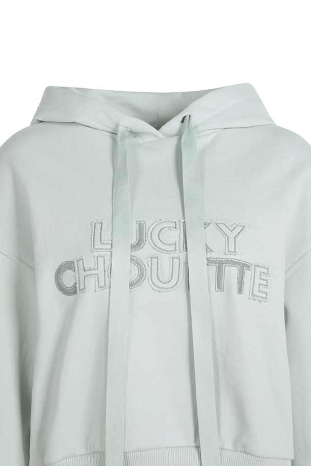 LUCKY CHOUETTE - 후디 - Embroidery Point Hood T-shirt