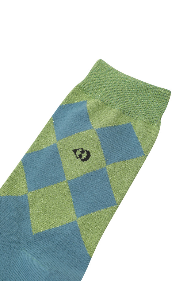 LUCKY CHOUETTE - 양말 - Argyle Metal Socks