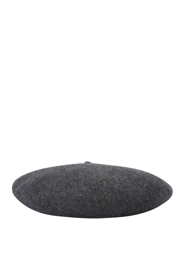 LUCKY CHOUETTE - 모자 - [셀럽착용] Leather Logo Wool Felt Beret