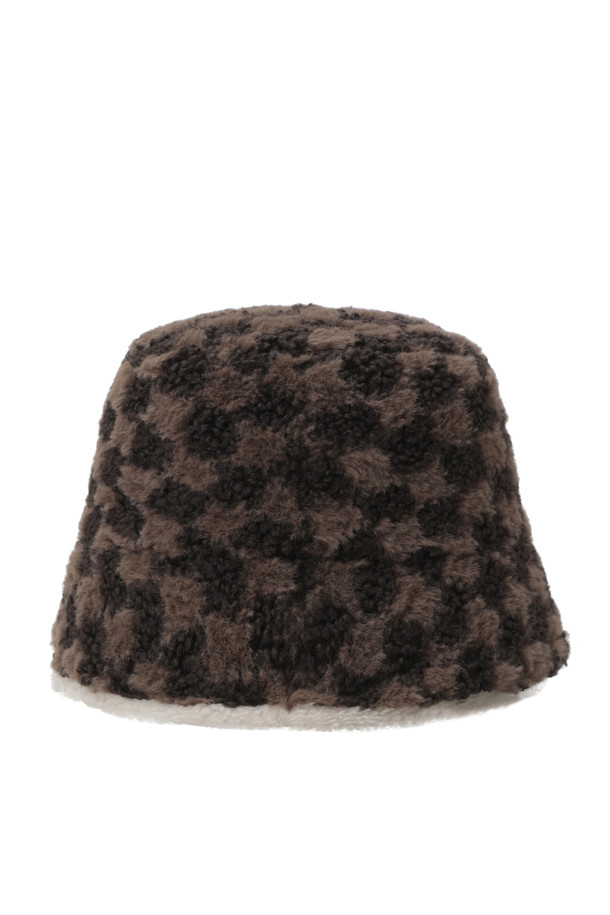 LUCKY CHOUETTE - 모자 - Leather Point Fur Bucket Hat