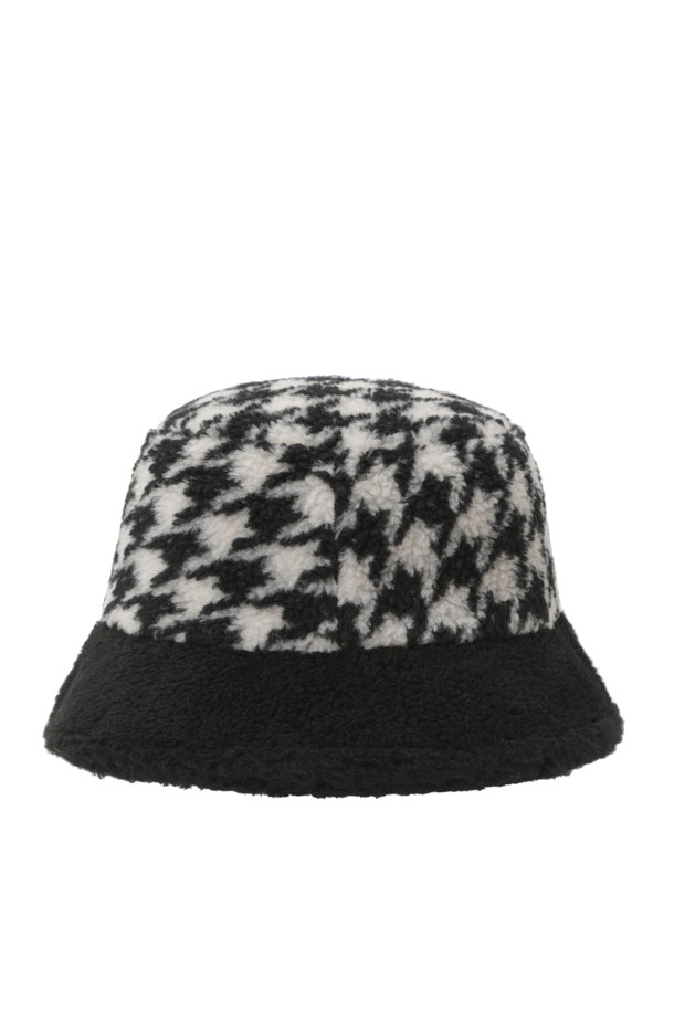 LUCKY CHOUETTE - 모자 - Leather Point Fur Bucket Hat