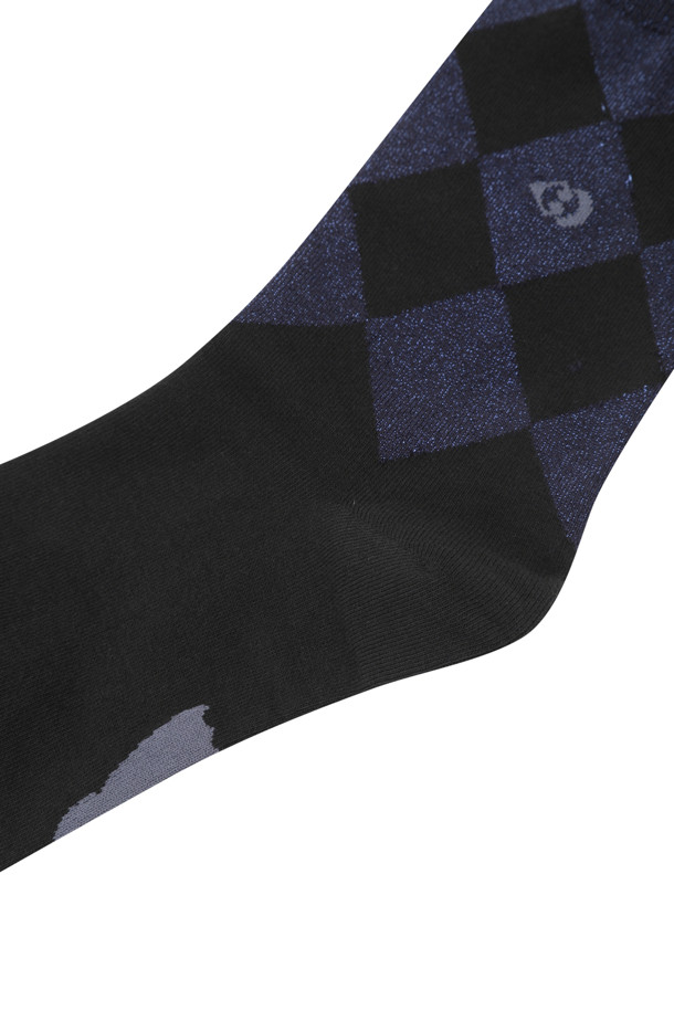 LUCKY CHOUETTE - 양말 - Argyle Metal Socks