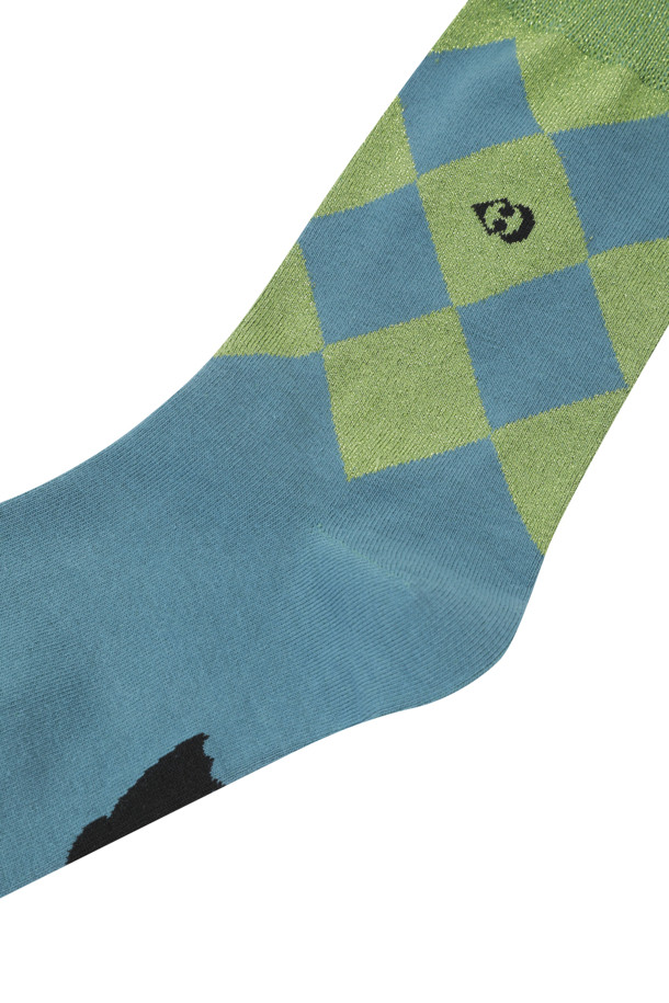 LUCKY CHOUETTE - 양말 - Argyle Metal Socks