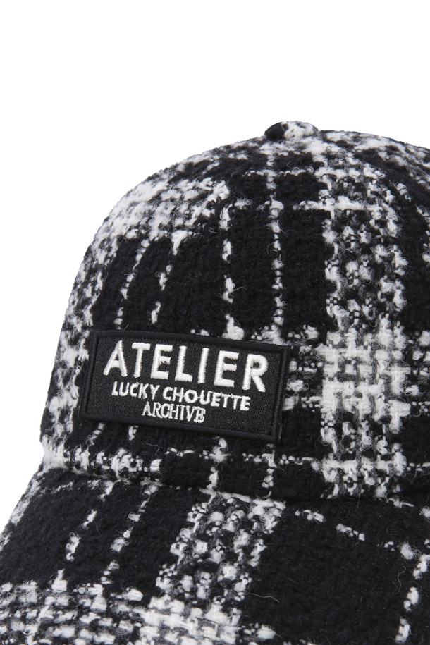 LUCKY CHOUETTE - 모자 - [Atelier] Emblem Tweed Ball Cap