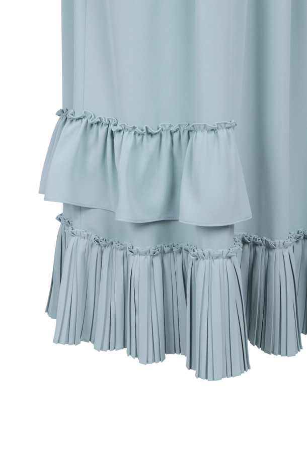 LUCKY CHOUETTE - 원피스 - Pleats Collar Long Dress