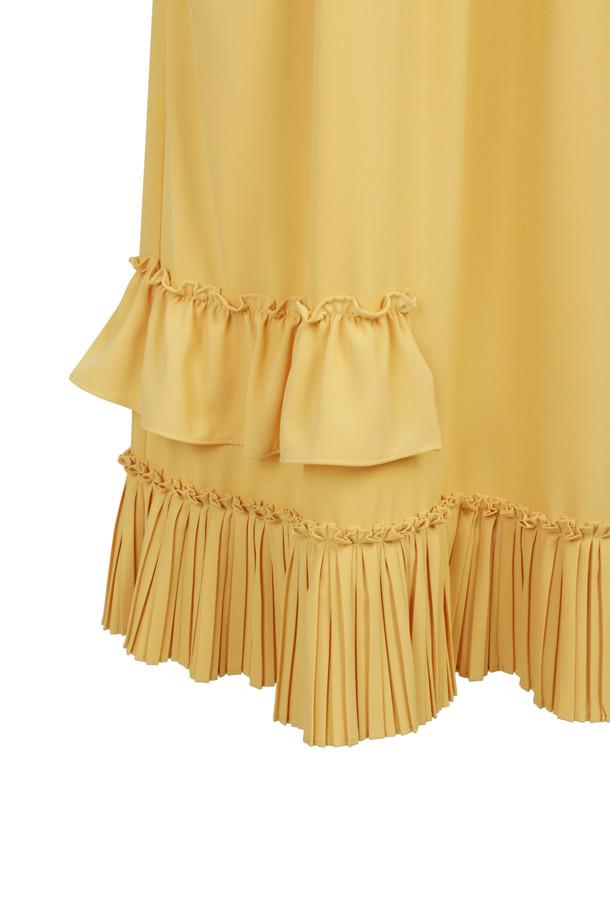 LUCKY CHOUETTE - 원피스 - Pleats Collar Long Dress