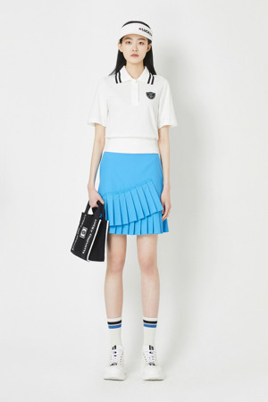 [LUCKY des SPORTS] Hem Frill Coloring Mini Skirt