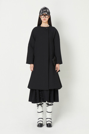 [Atelier] Removable Ribbon Decorations Hem Hool-Line Coat