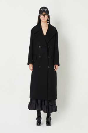 [Atelier] Back Buckle Decoration Double Long Coat