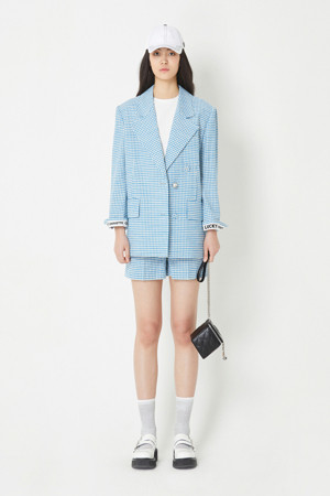 Check Tweed Single Tailored Jacket