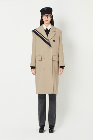 [Atelier] Removable Additional Collar Long Jacket