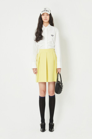 Inverted Pleat Volume Skirt