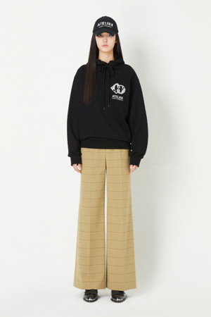 [Atelier] Double Waist Band Wide Pants (Checkered)