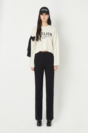 [Atelier] Slim Bootcut Pants (Solid)