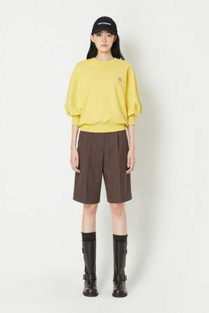 Crease Midi Short Pants