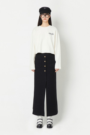 [Atelier] Back Jewelry Chouette Cropped Long Sleeve T-shirt