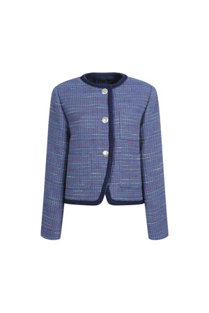 [셀럽착용] Round Neck Tweed Jacket