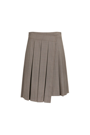 [셀럽착용] Check Pleats Midi Skirt