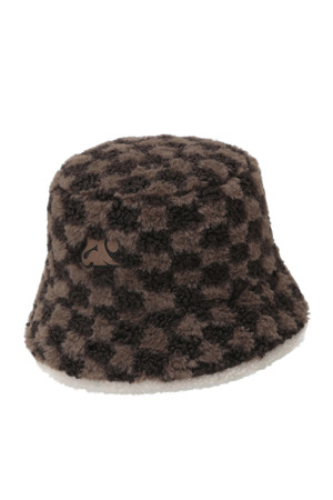 Leather Point Fur Bucket Hat