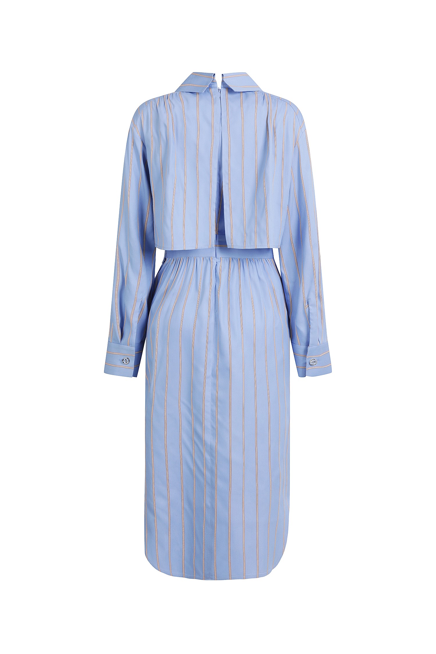 Cotton Stripe Shirt Dress_LUCKY CHOUETTE