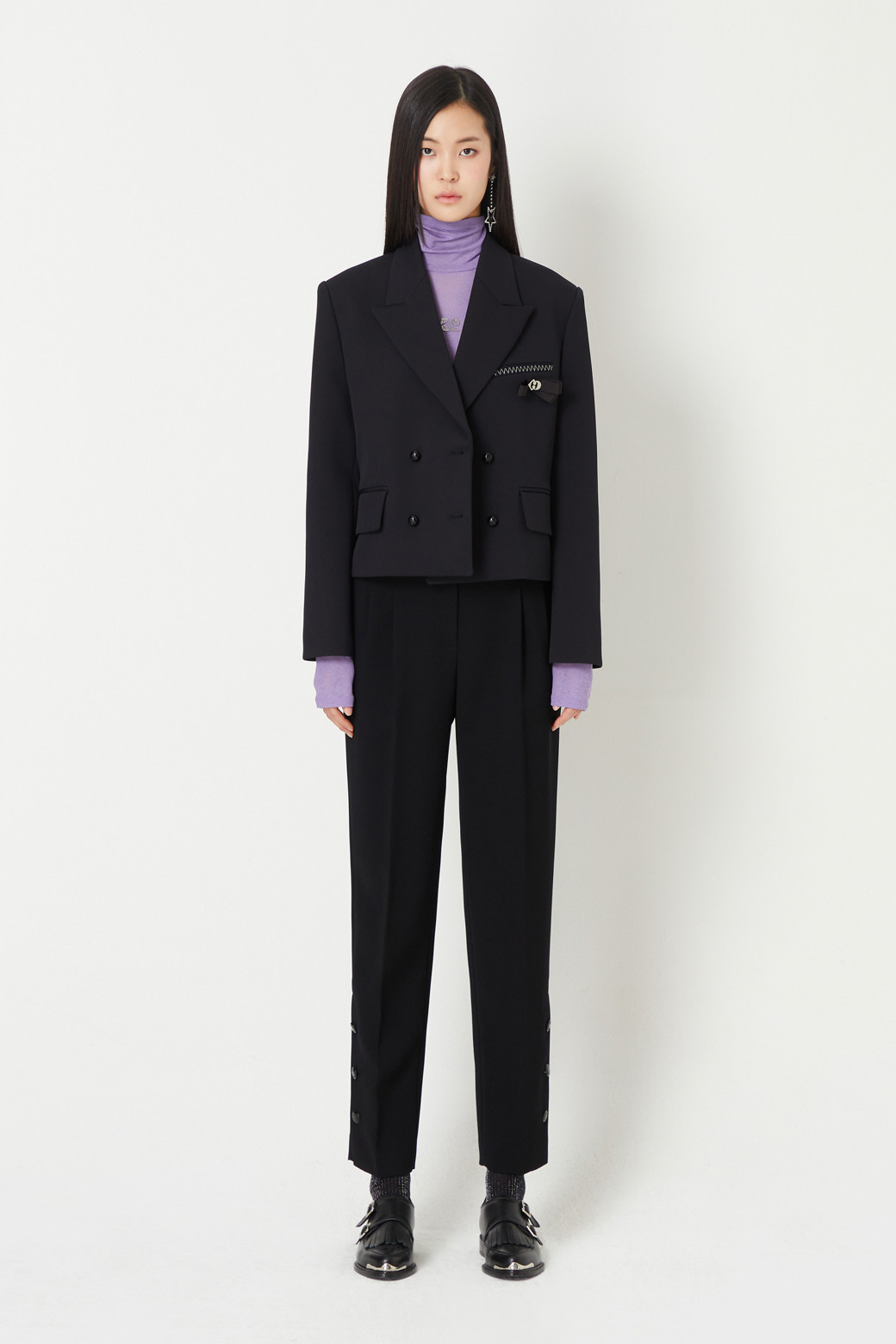 LUCKY CHOUETTE - 자켓 - [Holiday Edition] Crop Double Jacket