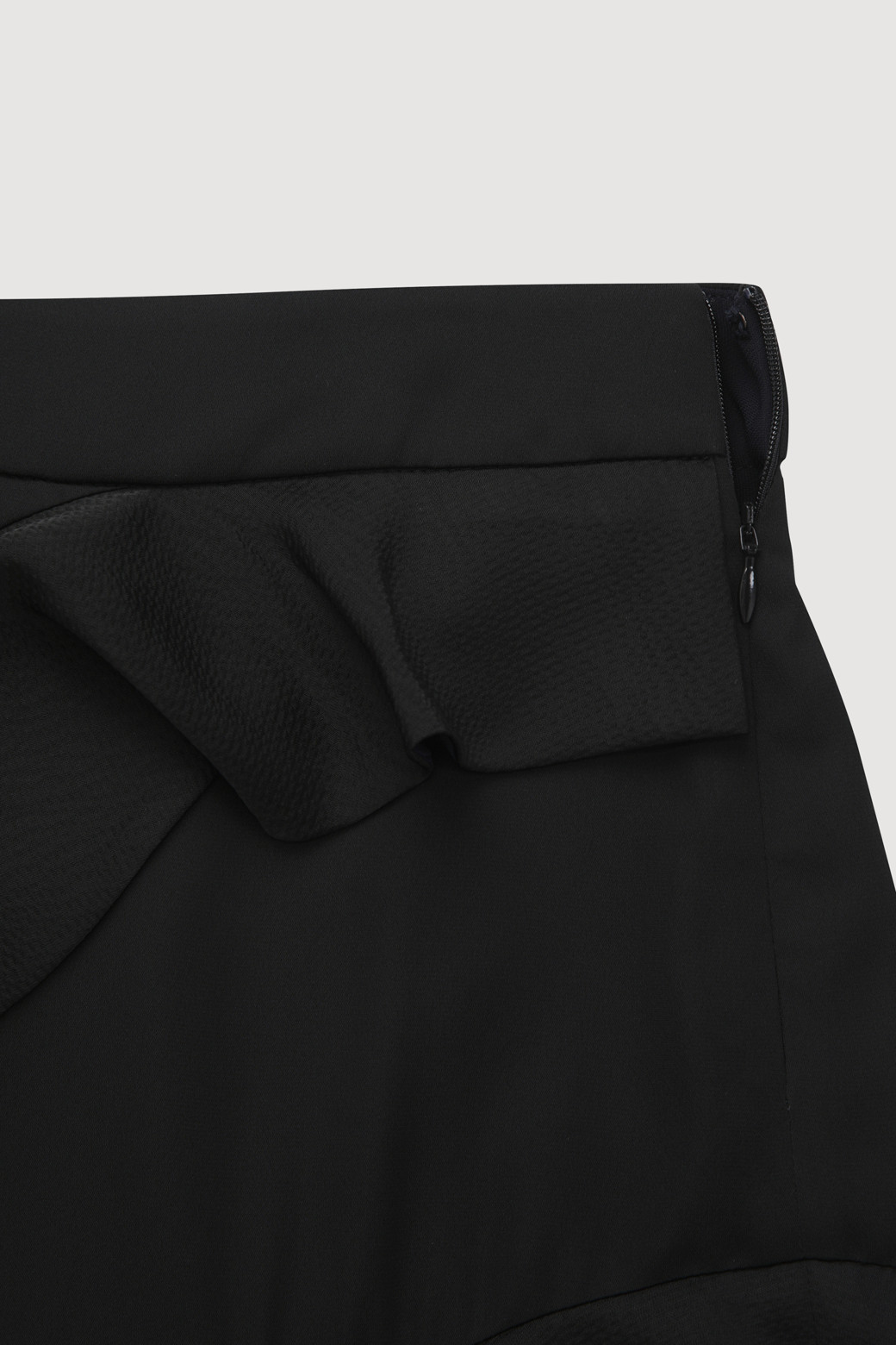 Atelier] Solid Frill Long Skirt (black)_LUCKY CHOUETTE